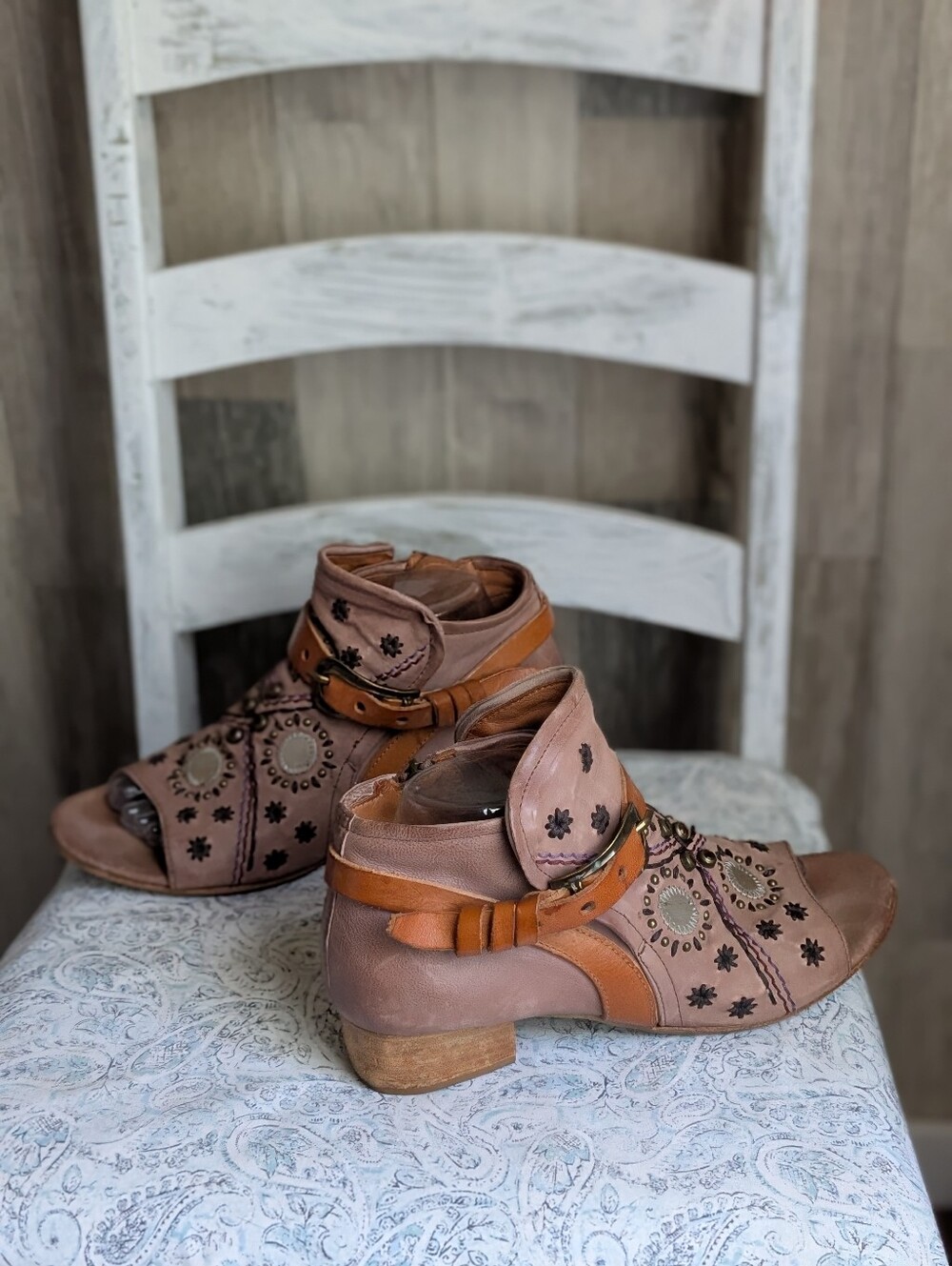 A.S.98 Peep Toe Ankle Boots